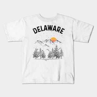 Delaware State Vintage Retro Kids T-Shirt